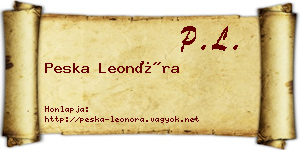 Peska Leonóra névjegykártya